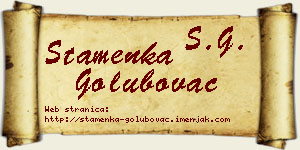 Stamenka Golubovac vizit kartica